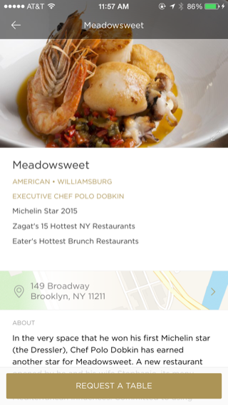 Reserve iPhone detail views screenshot